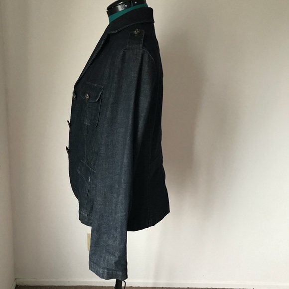 Dark blue denim button-up jacket sz XL - Picture 4 of 5